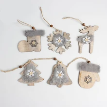 2019 Navidad Wood Fleece Ornaments Rustic Christmas Tree Decoration Adornment Christmas Tree Decoration Home Christmas Decor 2018 sale christmas decoration navidad christmas tree great led lighting wedding celebration decoration product 30m lamp h243