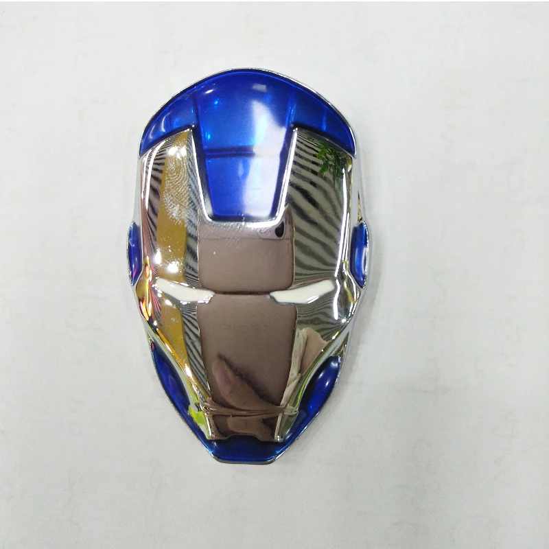 6x3.8cm New 3D Chrome Metal Iron Man Car Emblem Stickers Decoration The Avengers Car Styling Decals Exterior Accessories