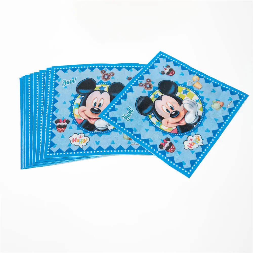 

Mickey theme napkin theme event disposable tableware birthday party cartoon animal theme disposable napkin