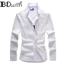 Белая мужская рубашка оксфорд с длинными рукавами, мужская рубашка для работы в деловом стиле, деловые свадебные рубашки, формальные 4XL