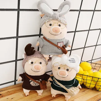 

25cm Kawaii Cross Dressing Piggy Plush Cartoon Cute pig Soft Stuffed Animal Pig Toys Kids Baby Best Xmas Gifts