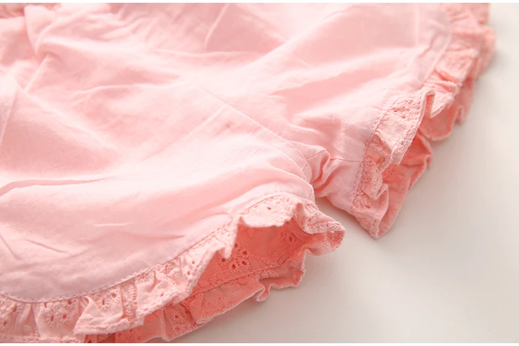 2018 Casual Child Kids Fashion Cotton Lace Embroidery Flower Bow Decoration Ruffle Sports Beach Girls Summer Shorts 2-10 Years (10)