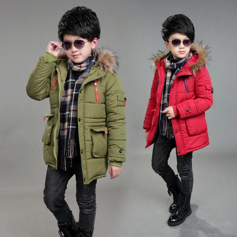 

Baby Boys Winter Jacket parka 5 to 14 Years down jacket child Winter Autumn Patchwork Down Hooded coat winter jacket kids Warm