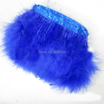 

10 meters royal blue marabou feather trimming fringe 6-8inch wide marabou feather trim for costumes crafts sewing