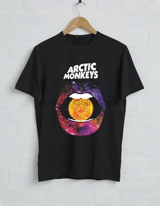Arctic Monkeys1 Galaxy губ логотип черная футболка размер унисекс для мужчин и