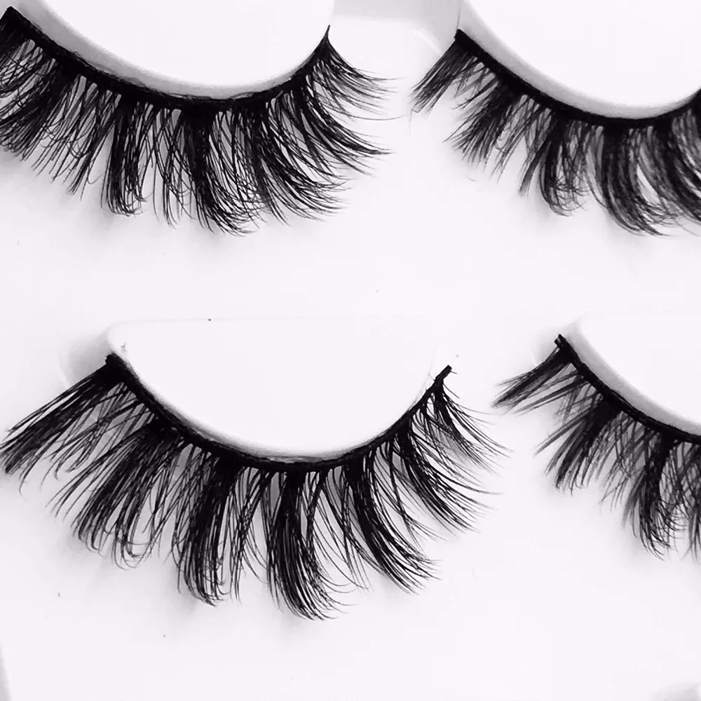 Ресницы Накладные 3D из натурального меха норки ручной работы 3 шт./лот|makeup lashes|3d mink