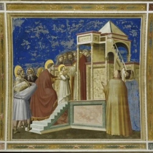 Presentation of the Virgin in the Temple c 1305-1313 Fresco Giotto di Bondone c 1266-1337 /Florentine Arena 24 x 36