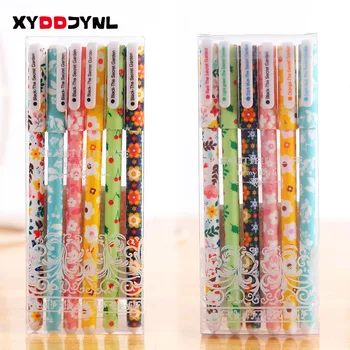 

6Pcs/set New Various Designs Super Hero Hello Kitty Cartoon Gel Ink Pen Promotional Gift Stationery Papelaria Children Prize