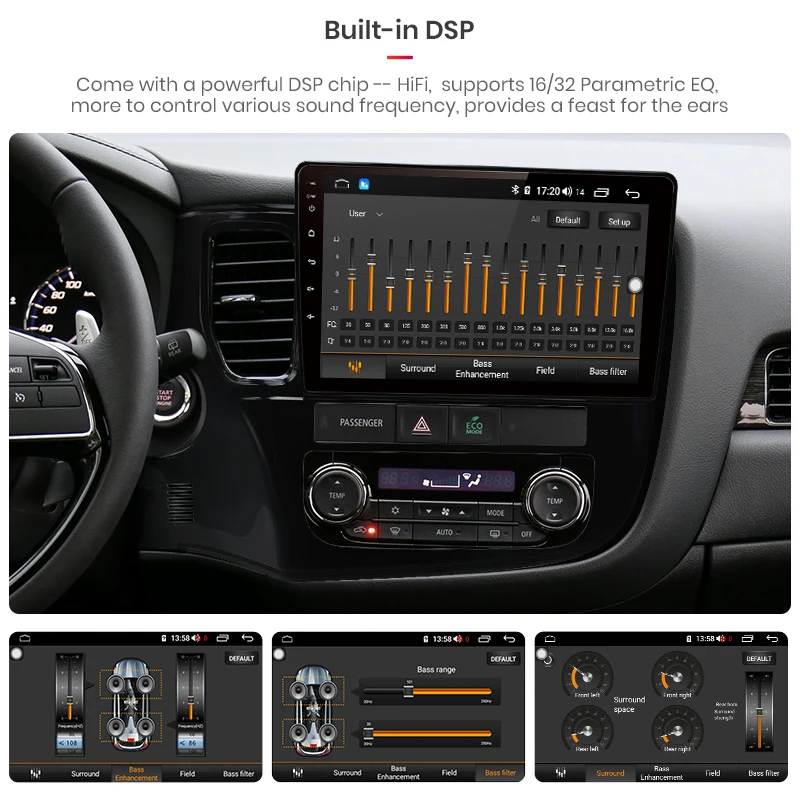 Clearance AWESAFE 2Din Android 8.1 4+64G CarPlay GPS Radio Audio Multimedia Player For Mitsubishi Outlander 3 2012 2014 2018 2 Din no DVD 2