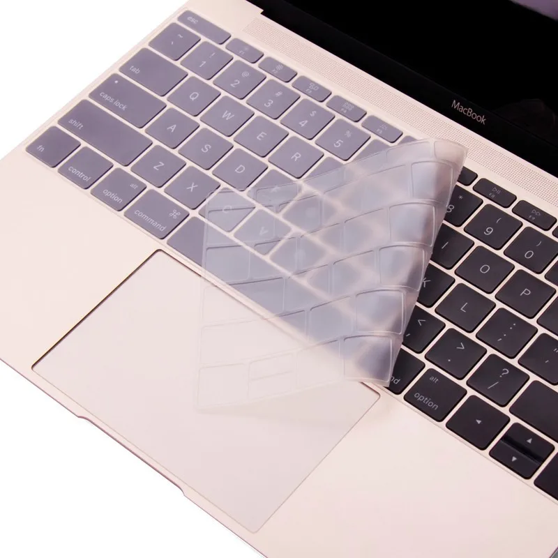 XSKN бренд, для нового MacBook 12 дюймов ультра тонкий прозрачный, мягкий пленка для клавиатуры из ТПУ кожи, крышка клавиатуры для Macbook 12