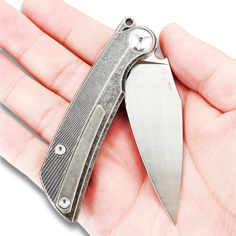 TwoSun m390 SLIP JOINT Pocket Folding Knife camping knife hunting knife outdoor camping survival tool EDC Titanium Knife TS164