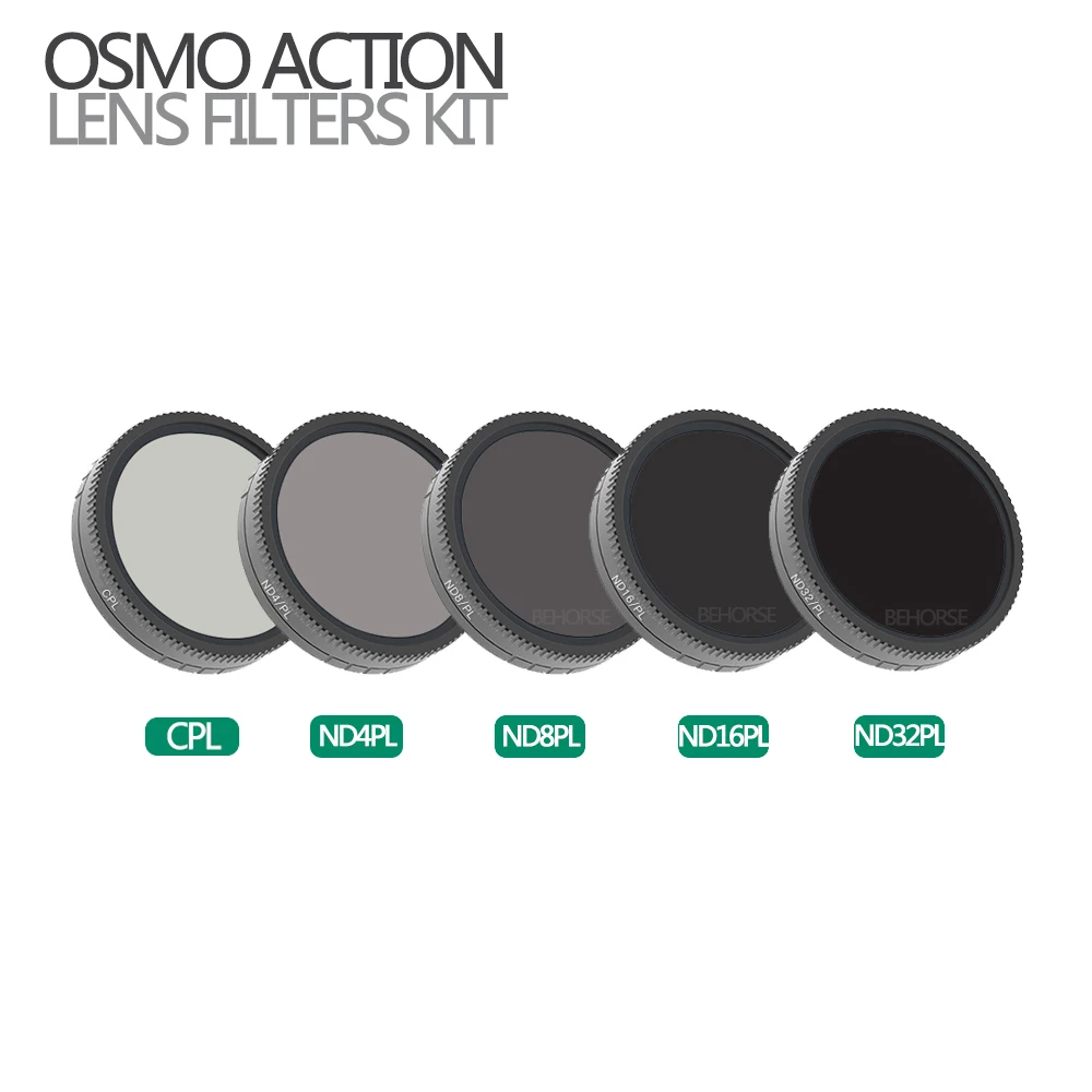 Дополнительно DJI OSMO экшн Камера Комплект фильтров для объектива CPL ND4-PL ND8-PL ND16-PL ND32-PL оптический Стекло для DJI Osmo аксессуары для экшн-камеры