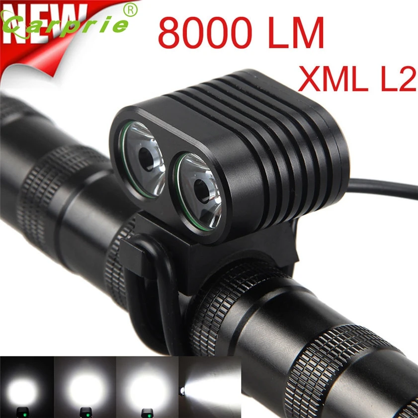 Super 8000Lumen 2x CREE XM-L2 LED Cycling Front Bicycle Bike light Headlight Headlamp 170127 | Лампы и освещение
