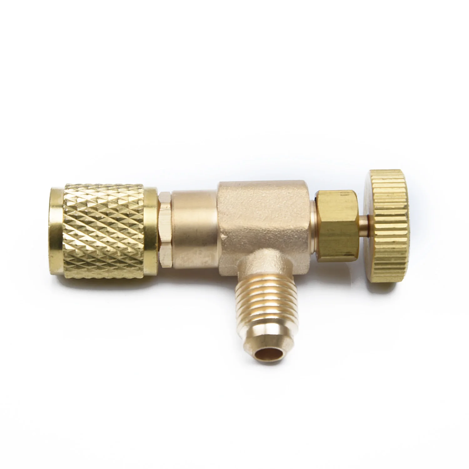 

1Pc 1/4\\'\\'-5/16\\'\\' R410 Copper Flow Control Valve For Refrigerant Charging Hose 100% Brand New And High Quality