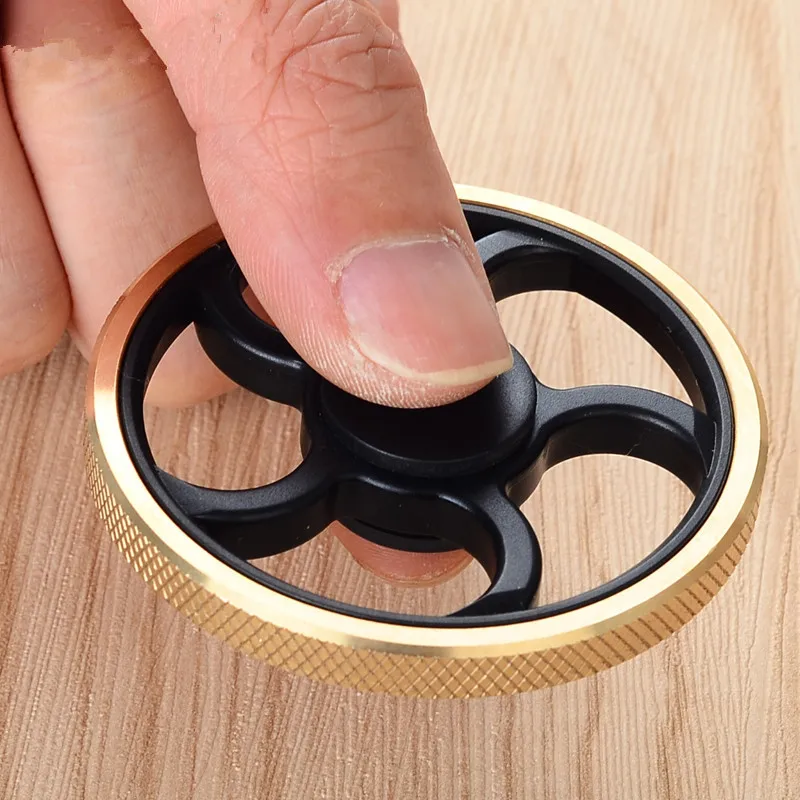 Fingertip Gyro Decompression Fidget spinner Copper Five Leaf Stent EDC Tool Hand Anxiety Stress Relief Toys Spinner | Игрушки и хобби