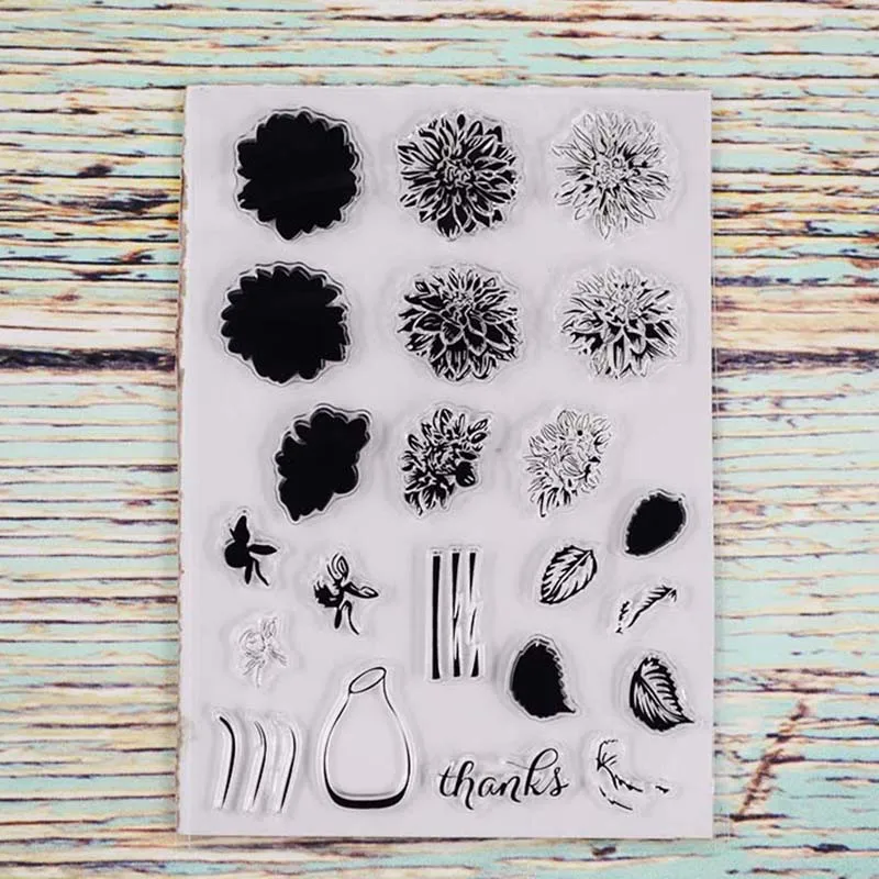 

Flower layers Transparent clear stamp for DIY Scrapbooking/Card Making/Kids Christmas Fun Decoration Supplies