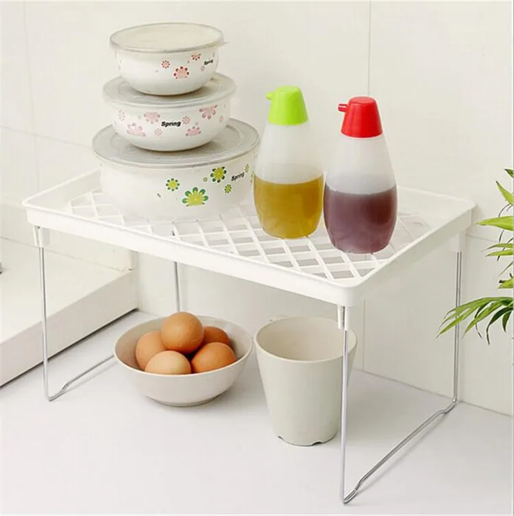 

Plastic Kitchen Foldable Shelf Storage Racks Kitchen Shelving Holders Multi Use Organizer Organizador