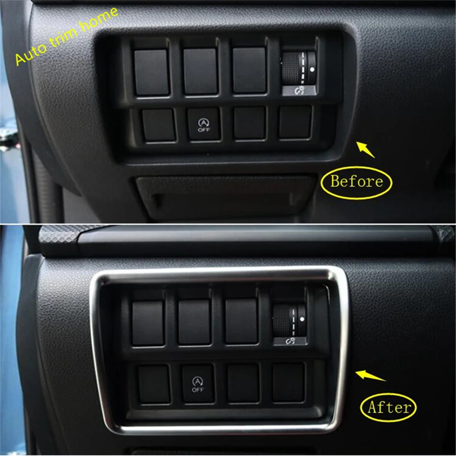 

Lapetus Front Head Lights Headlight Switches Button Cover Trim 1 Pcs ABS Fit For Subaru Forester 2019 / 2 Colors