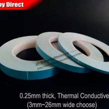 Толщина 0,25 мм)(ширина 3 мм~ 26 мм) Выберите* 20 м клей двойной прочности Теплопроводящая лента для Светодиодный модуль алюминиевая панель освещения
