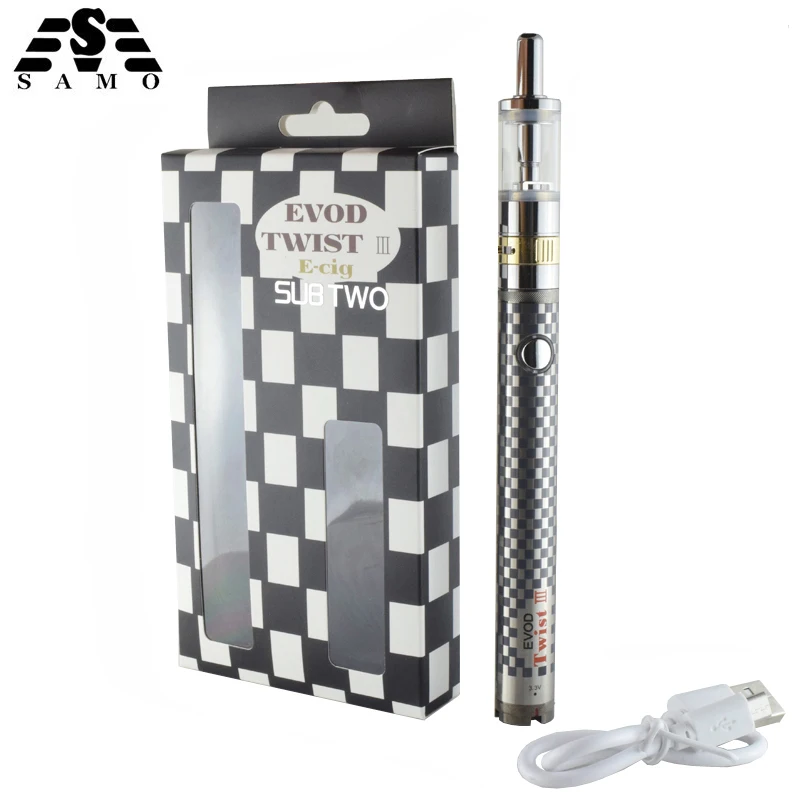 

evod twist III electronic cigarette starter kit Dual Coil M16 atomizer 1600MAH twist 3 battery e-cigarettes vaporizer kit