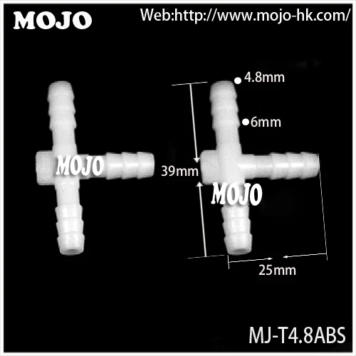 

Бесплатная Доставка! MJ-T4.8ABS 4,8 мм ABS соединитель для водяного шланга (100 шт./партия)