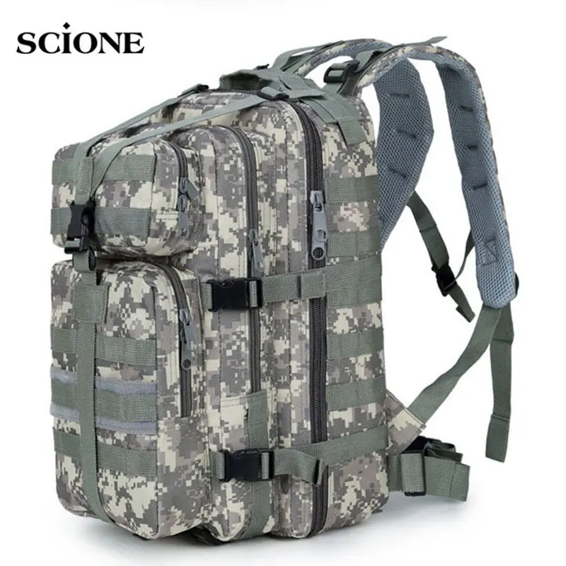 35L Military Army Backpack Trekking Bags Camouflage Rucksack Molle Tactical Bag Camping Sac De Sport Travel Backpacks XA161WA