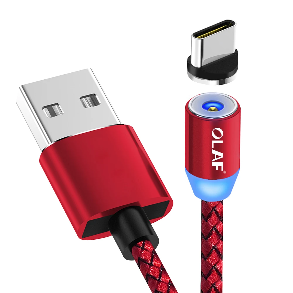 Магнитный Micro USB кабель Олаф 1 м для быстрой зарядки, кабель usb type-C для iphnoe, телефонный адаптер для samsung, Xiaomi, huawei