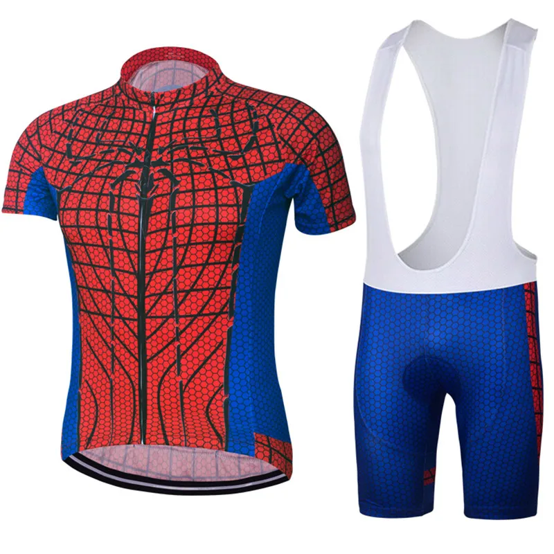 Черный комплект одежды для велоспорта с человеком пауком Maillot/Ropa Ciclismo мужская