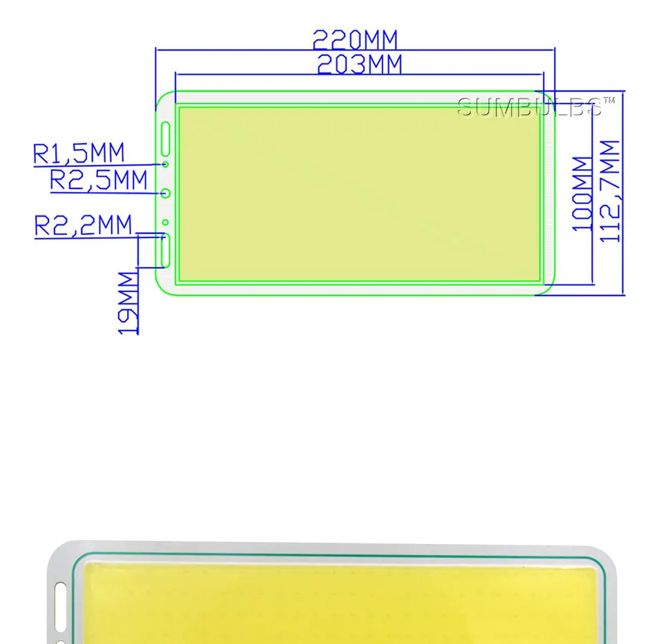 10pcs Bulk Sale DC12V Dimmable 200W COB LED Panel Light 12V Warm Cold White LED Lamp Board for Decor Outdoor Lighting Car Bulbs (1)