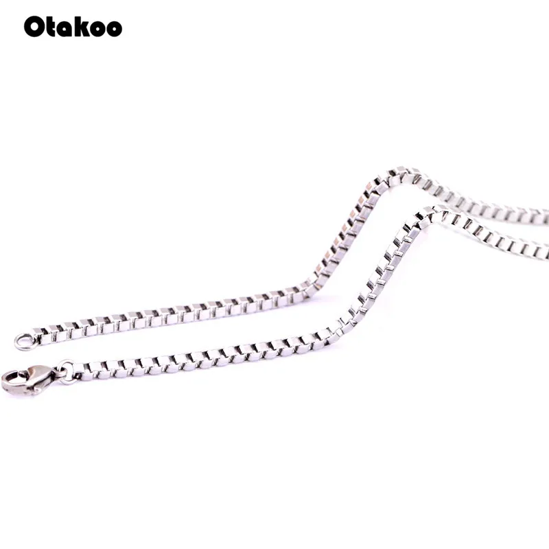Цепочка для ожерелья Otakoo серебристая цепочка из нержавеющей стали 316L мужчин и