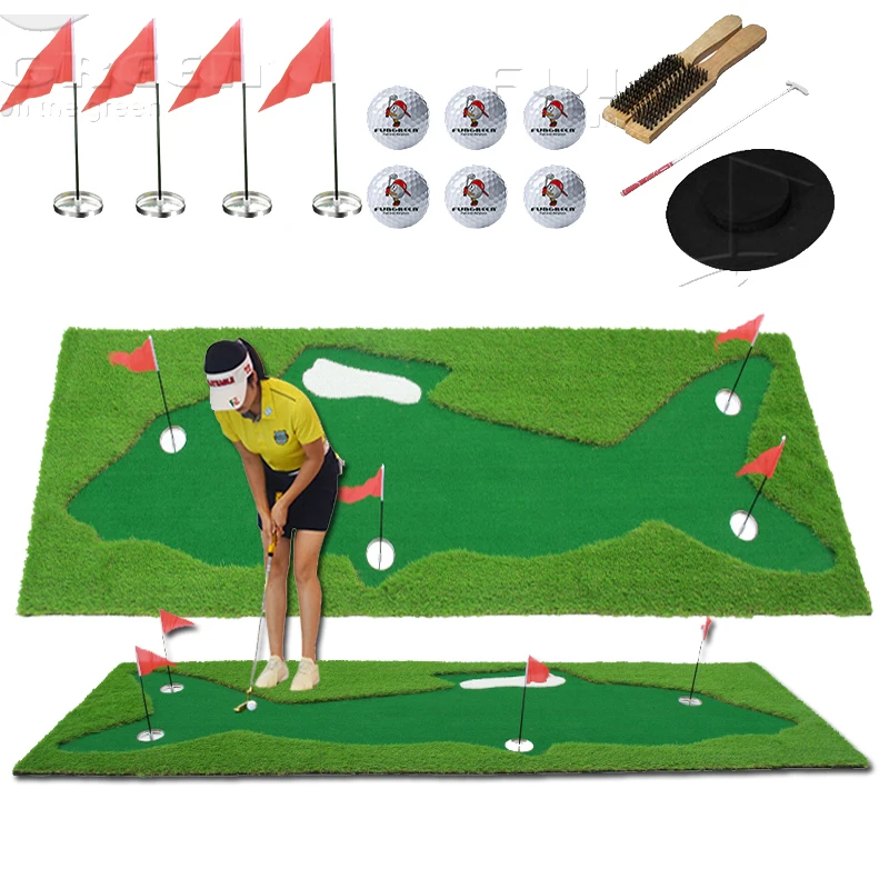 100*300 см Fungreen Mini Golf Putting Green Portable Olotin Shark Design Turf|Обучение гольфу| |