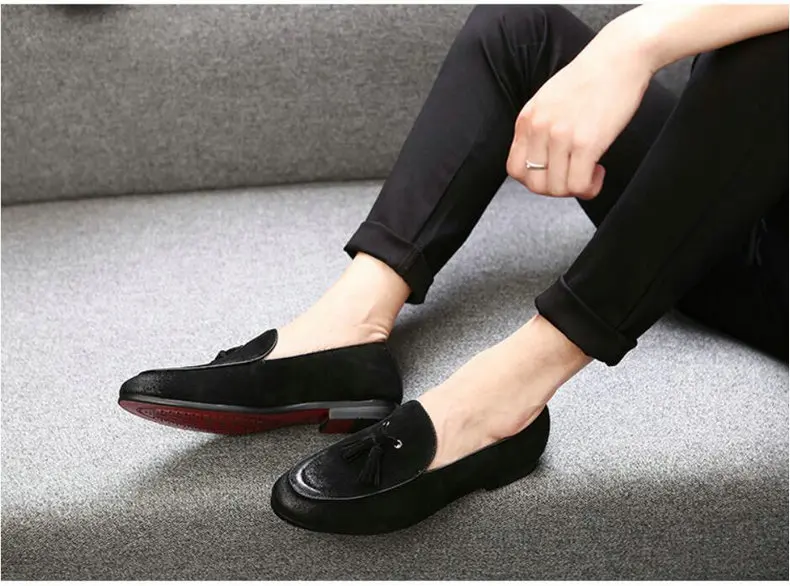 Men's Casual Shoes Mens Shoes Casual Cow Suede Leather Mens Shoes Casual Slip On Suede Men Loafers Suede Shoes Plus Size 47 48 (10)