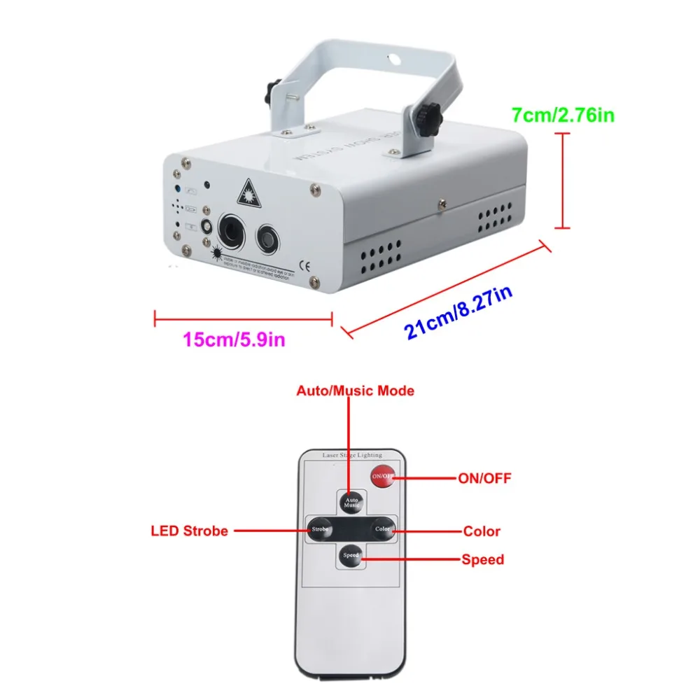 Sharelife Mini 40 красный зеленый Gobos широкоугольный DJ Лазерный прожектор с