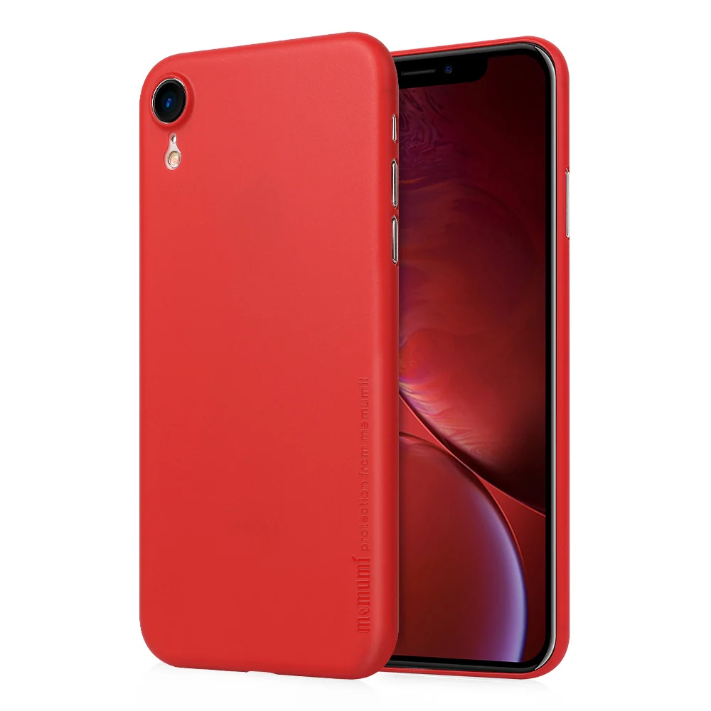 Чехол memumi для iPhone XR 6,", ультратонкий 0,3 мм PP матовый чехол для iPhone XR Тонкий чехол для телефона с защитой от отпечатков пальцев - Цвет: Translucent Red