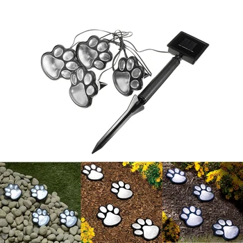 

LED Solar Power Paw Animal Prints Lights Garden Outdoor Lamp Path Landscape Decorative Garden Lights Solar Powered