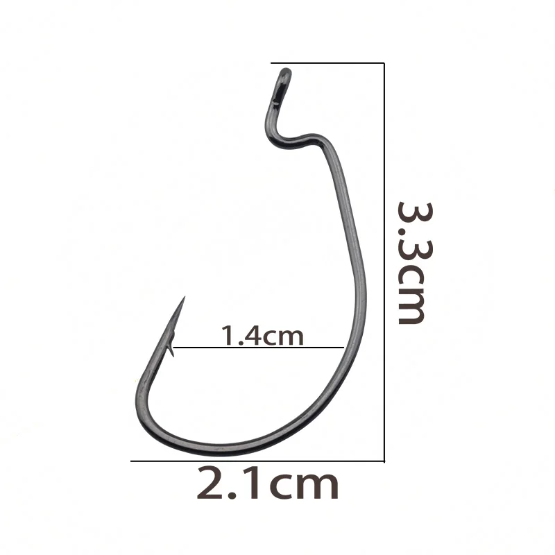 WDAIREN 20 шт./лот из высокоуглеродистой стали рыболовные крючки 7 размеров черные кривошипы острые Крючки супер большой черный широкий Кривошип крюк WD-487 - Цвет: 6