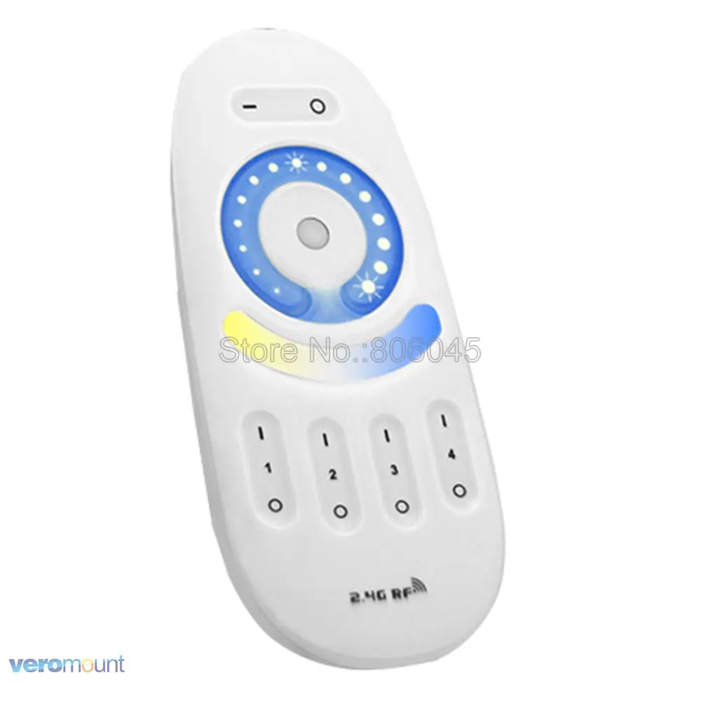 

Milight FUT091 2.4G CCT Dual White 4 Zone 2.4G RF Wireless CT Remote Controller for Milight CCT Bulbs Downlight Controller etc.