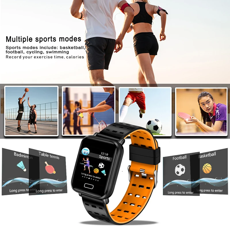 Smart bracelet Waterproof Smart Watch Blood Pressure Heart Rate Monitor Calorie Pedometer Information Reminder Sport Wristband