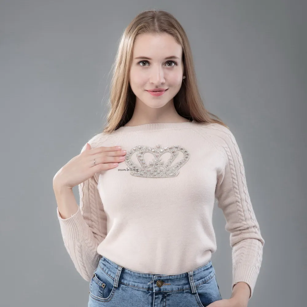 Патчи для рукоделия цветные фуксированные бусины короны железные ручная работа