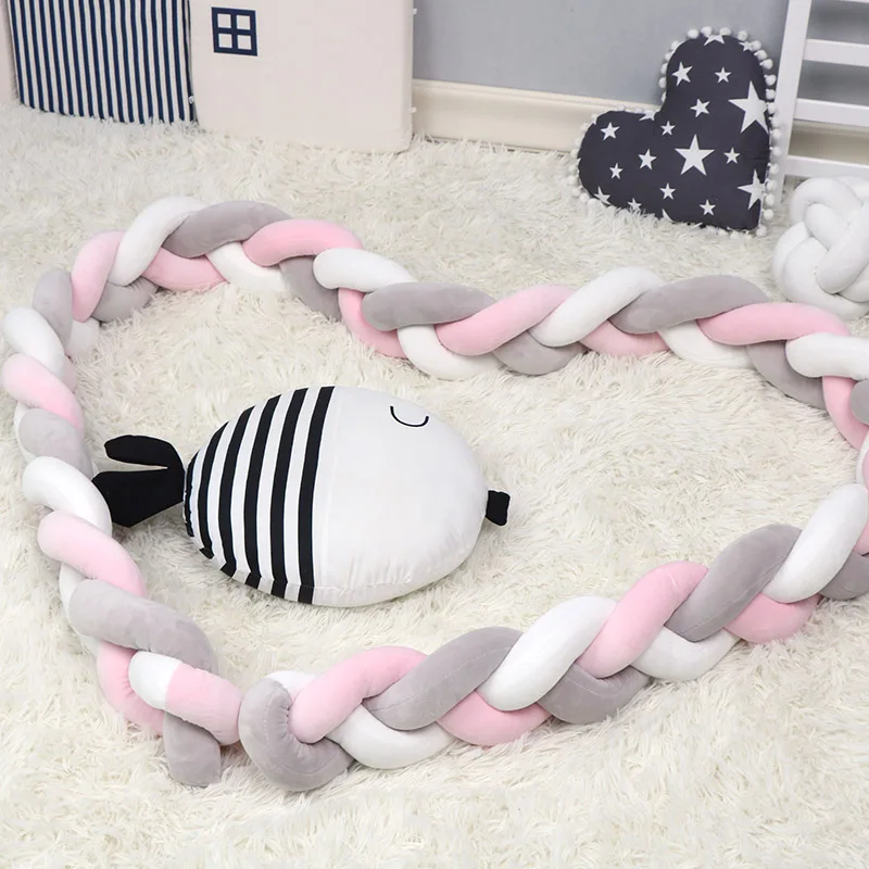 ИНДИВИДУАЛЬНАЯ ЗАЩИТА для кроватки с узелком, детский бампер для кровати, тканая плюшевая детская подушка для колыбели, для новорожденных, Bebe, бампер для кровати, декор детской комнаты