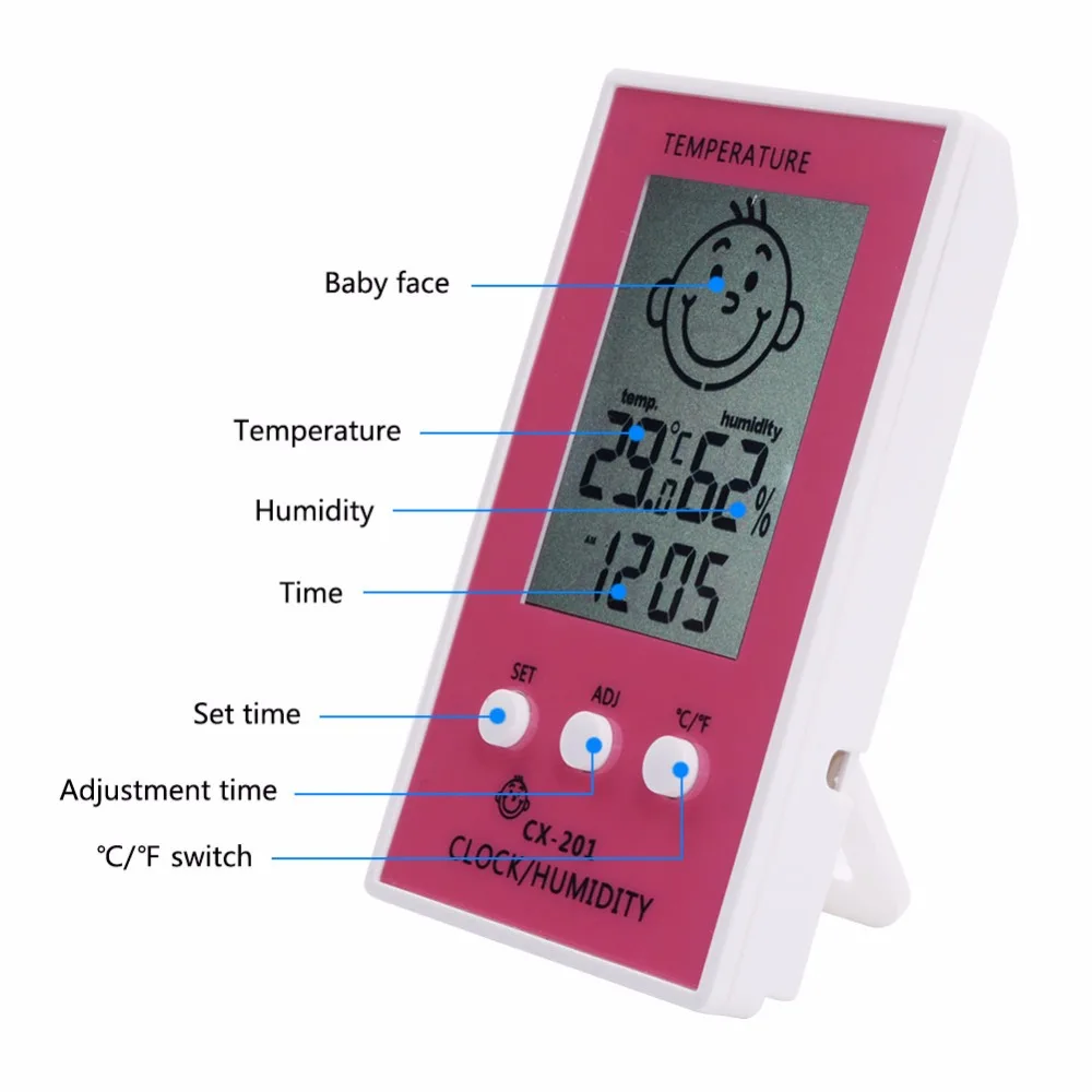 Цифровой будильник и эктронический гигрометр, домашний термометр для детей, специальные цифровые часы