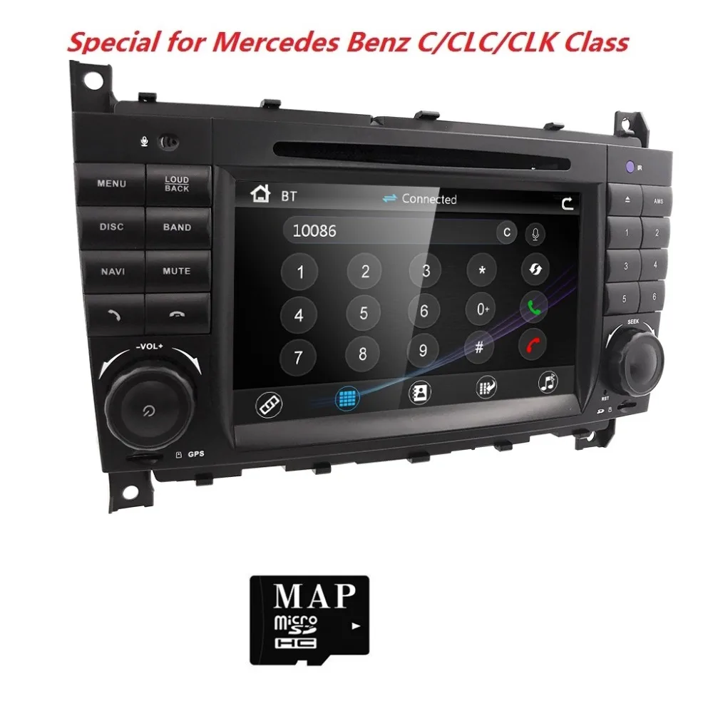 " автомобильный dvd-плеер для Mercedes Benz c-класс W203 2004-2007 CLC W203 2008-2010 CLK W209 2005-2011 gps Bluetooth Радио стерео аудио