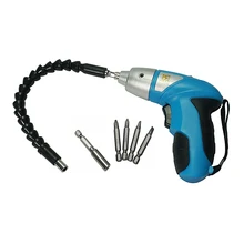 3.6V DC  Rechargeable Electric Cordless Screwdriver Set with LED Light flexible shaft 5pcs screwdriver bits