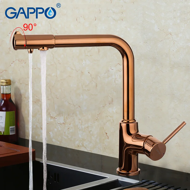 GAPPO water filter taps mixer color Kitchen sink Faucet purified faucet drinking tap GA4390-3 | Обустройство дома
