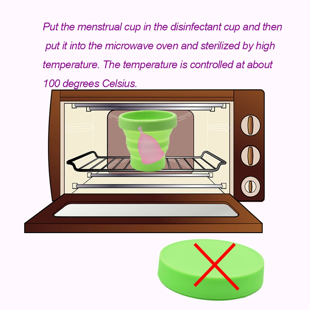 Складная стерилизованная чашка для менструальных чашек стерилизатор силиконовых чашек Гибкая менструальная стерилизующая чашка Складная и перерабатываемая