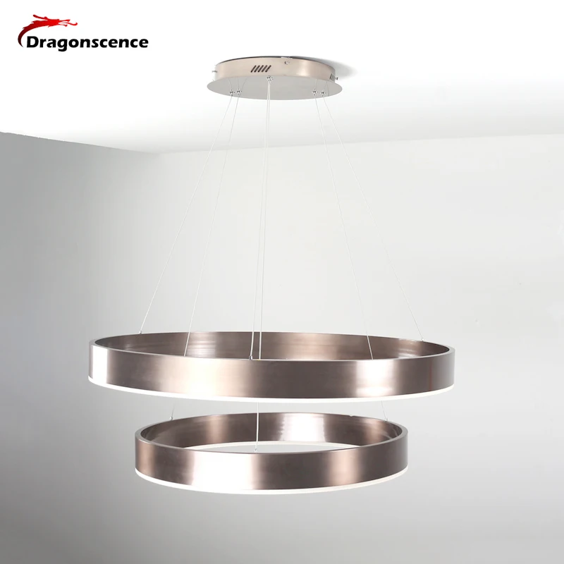 

Dragonscence New Modern LED Pendant lights lamp for living room dining room 4/3/2/1 Circle Rings acrylic ceiling Lamp fixtures