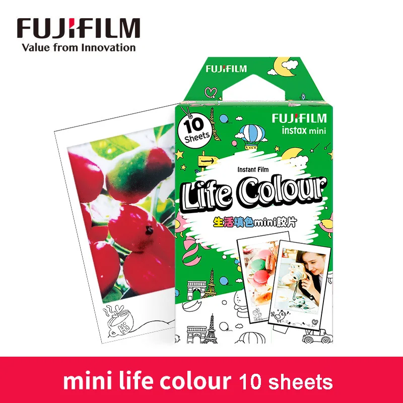 

New Fujifilm Instax Mini 8 Film 10 Sheets Life Color Photo Paper Instant Film for Mini 9 7s 90 25 Share SP-1 SP-2 Instant Camera