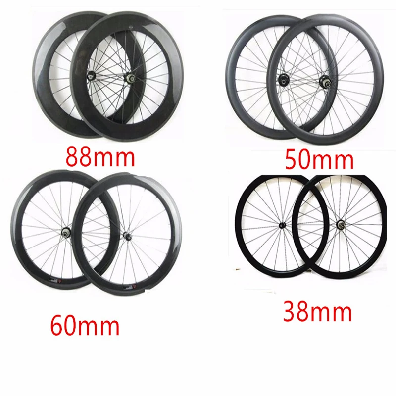 700c карбоновые колеса 38/50/60/88 мм довод Трубчатые колеса велосипеда 271/372 концентраторы карбоновые колеса 700c колеса велосипеда дороги углерода