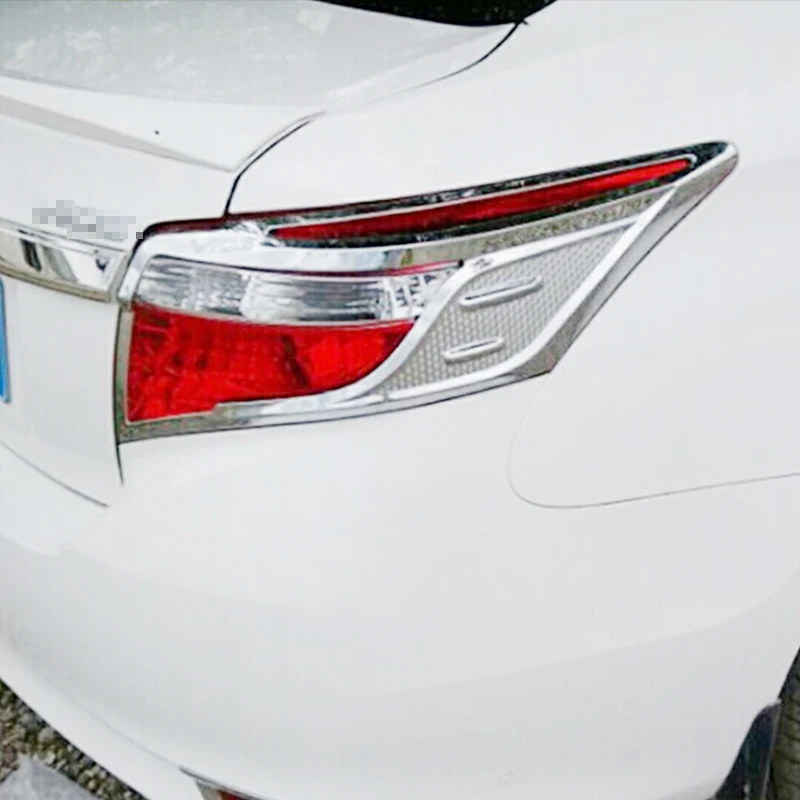 

For Toyota VIOS 2014 ABS Chrome After Rear Tail Lights Lamp Covers Frame Trim Car Quality Styling Sequins