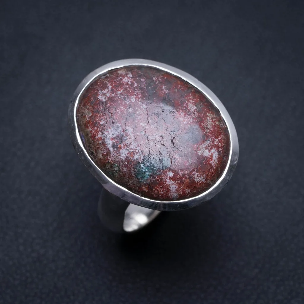 

Natural Chrysocolla Handmade Indian 925 Sterling Silver Ring, US Size 7.75 S2307